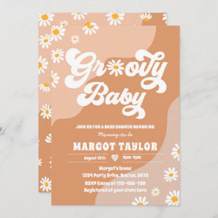 Invitation Super Baby Daisy Boho Hippy Vibes Baby shower dans