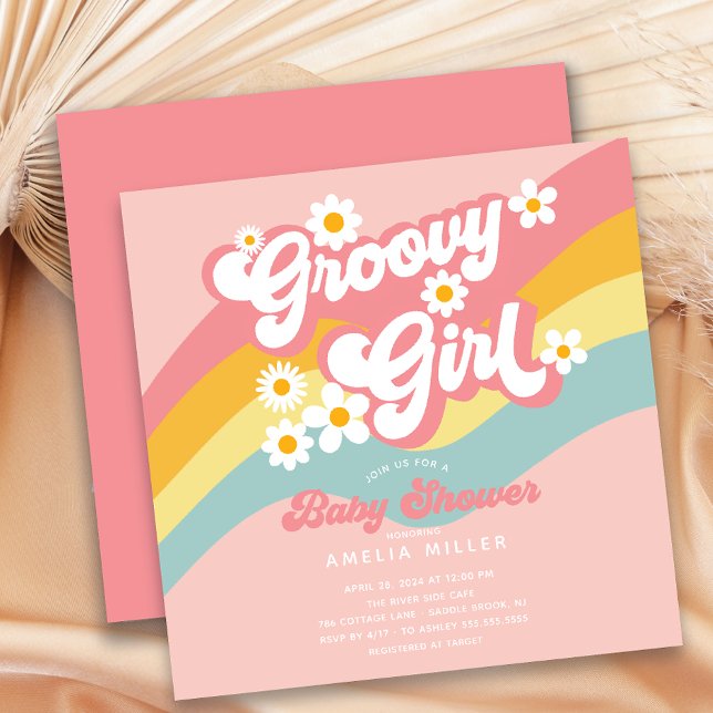 Invitation super Baby shower fille (Créateur téléchargé)