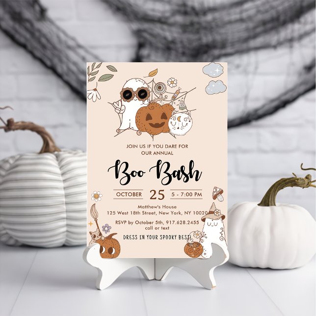 Invitation Super Boo Bash Halloween (Créateur téléchargé)