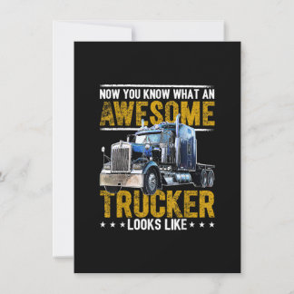 Invitation Super Camionneur Grand Camion Semi-remorque Conduc