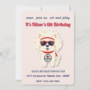 Invitation Super Chien Anniversaire personnalisé