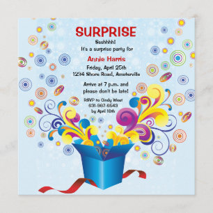 Invitation super de boîte-cadeau