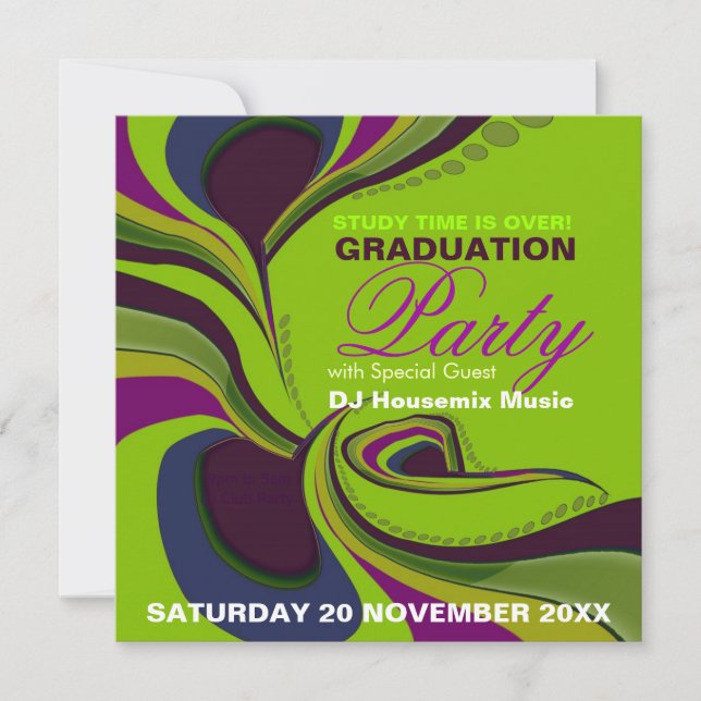 Invitation super de fête d'anniversaire (Devant)