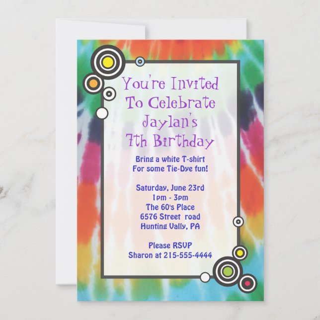 Invitation super de partie de joyeux anniversaire (Devant)