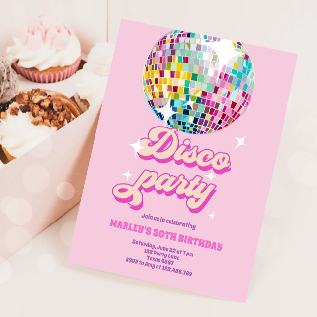 Invitation Super Disco Party Retro les années 70 Let's Disco  (Créateur téléchargé)