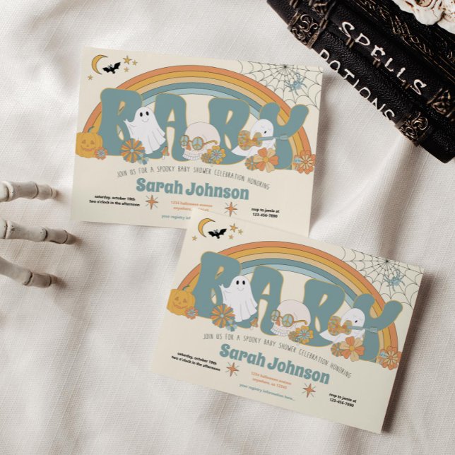 Invitation Super Éffrayant Halloween Ghost Boy Baby shower (Créateur téléchargé)