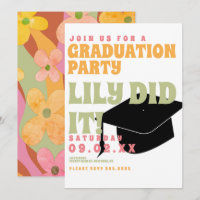 Super Floral 80s Graduation Vintage rétro