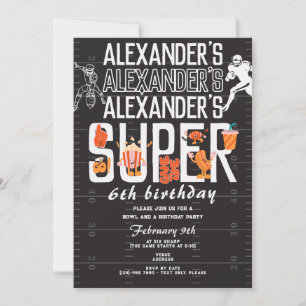Invitation Super Football Game Sports Anniversaire