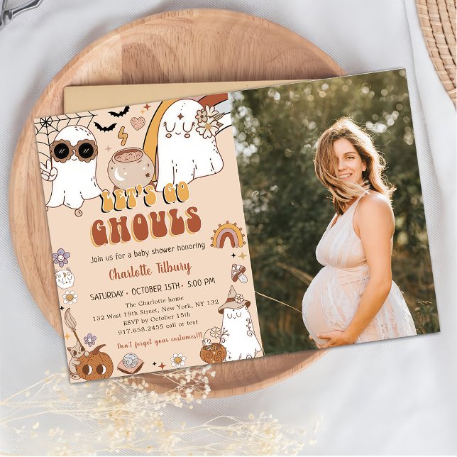 Invitation Super Halloween Party Cute Baby shower fantôme (Créateur téléchargé)