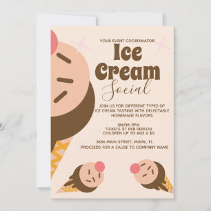 Invitation Super Ice Cream Cone Circulaire sociale