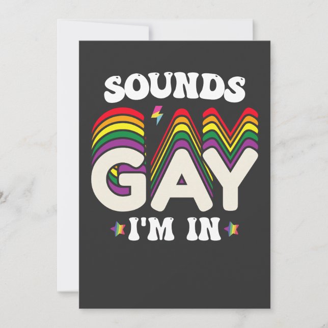 Invitation Super LGBT Pride Sonne Gay I In (Devant)