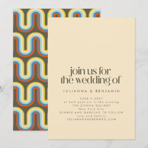 Invitation Super Mood rétro les années 70 esthétique Olive Gr