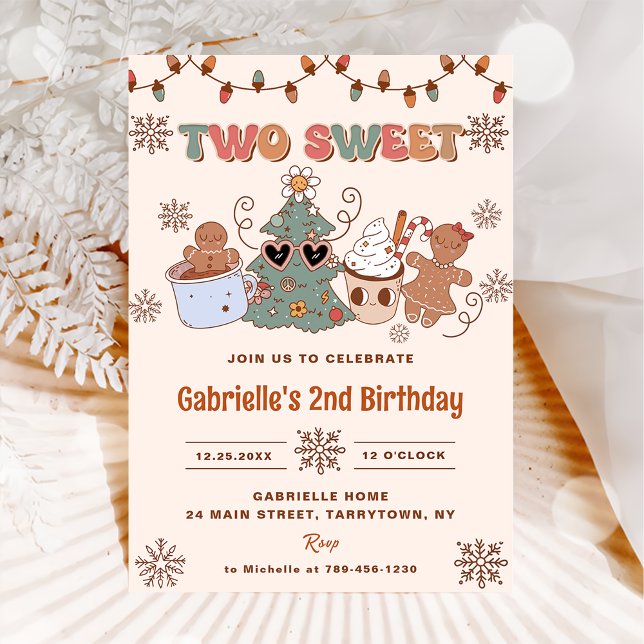 Invitation Super Noël deux doux fête du 2e anniversaire (Créateur téléchargé)