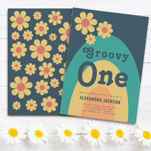 Invitation Super One Retro Boho 1er anniversaire