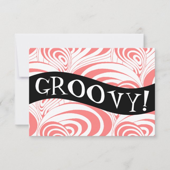 Invitation Super Retro Coral Galaxy (Devant)