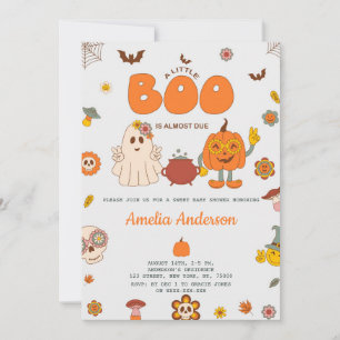Invitation Super Un Petit Boo Doit Baby shower Halloween
