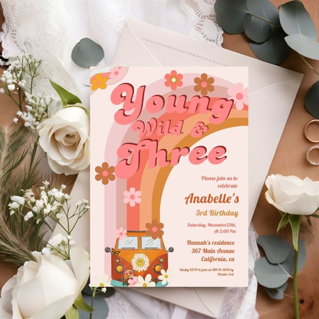 Invitation Super Young Wild and Three Peach Van Daisy (Créateur téléchargé)