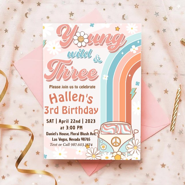 Invitation Super Young Wild & Three Rainbow 3e anniversaire (Créateur téléchargé)