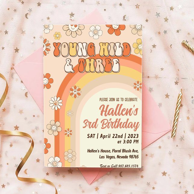Invitation Super Young Wild & Three Rainbow 3e anniversaire (Créateur téléchargé)