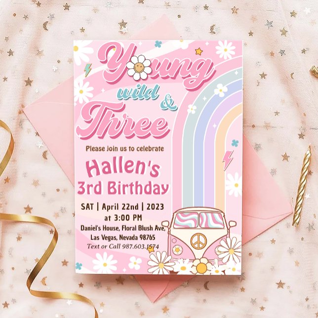 Invitation Super Young Wild & Three Rainbow 3e anniversaire (Créateur téléchargé)