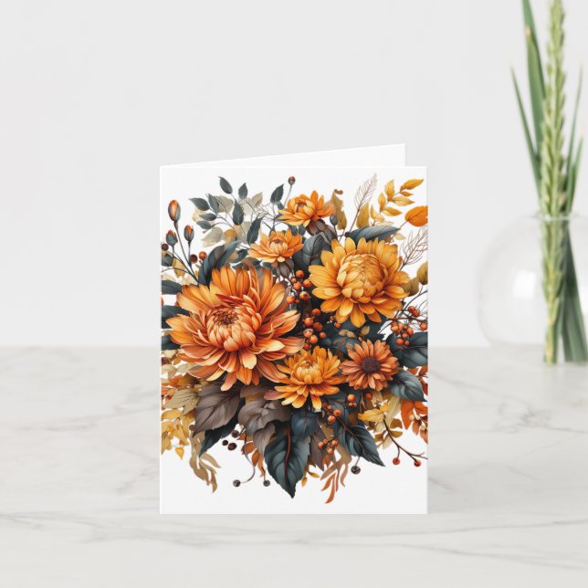 Invitation Superbe automne floral (Devant)