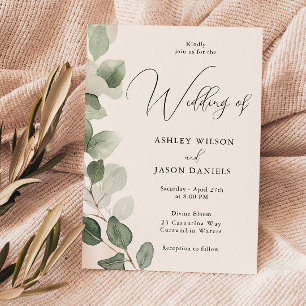 Invitation Superbe Elegant Mariage de verdure