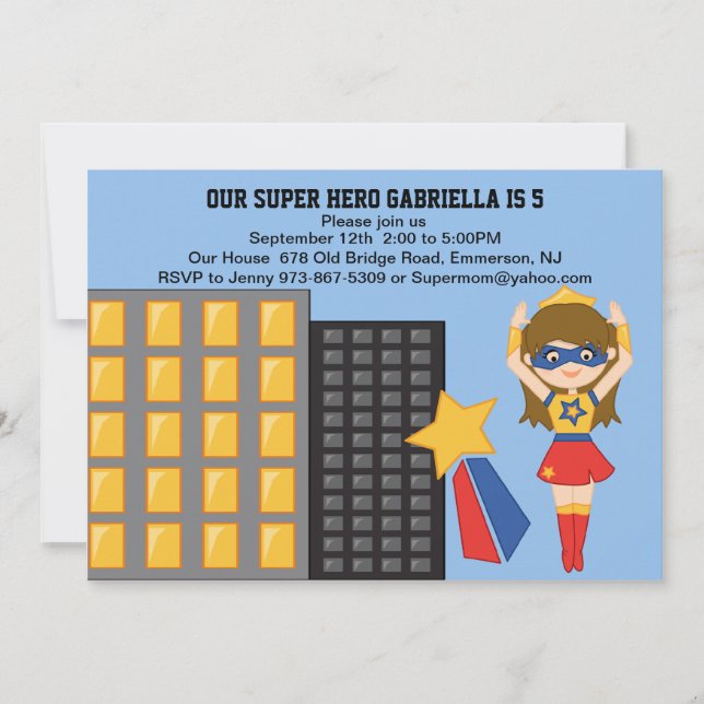 Invitation superbe puissante d'anniversaire de (Devant)