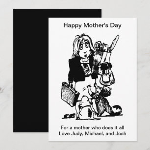 Invitation Supermom fait tout pour rendre heureux la fête des