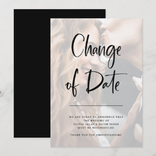 Invitation Superposition moderne   Mariage photo Changement d