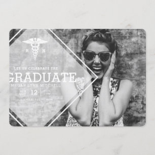 Invitation Superposition moderne   RN Graduation Party Photo