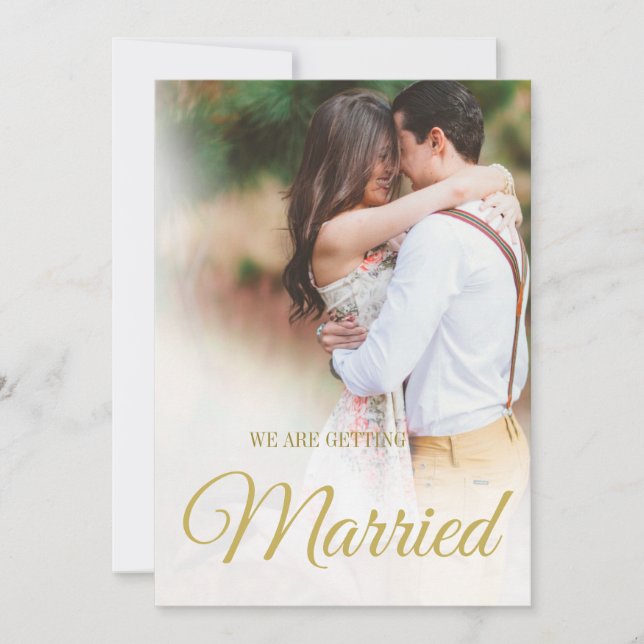 Invitation Superposition photo Mariage moderne Élégante Simpl (Devant)