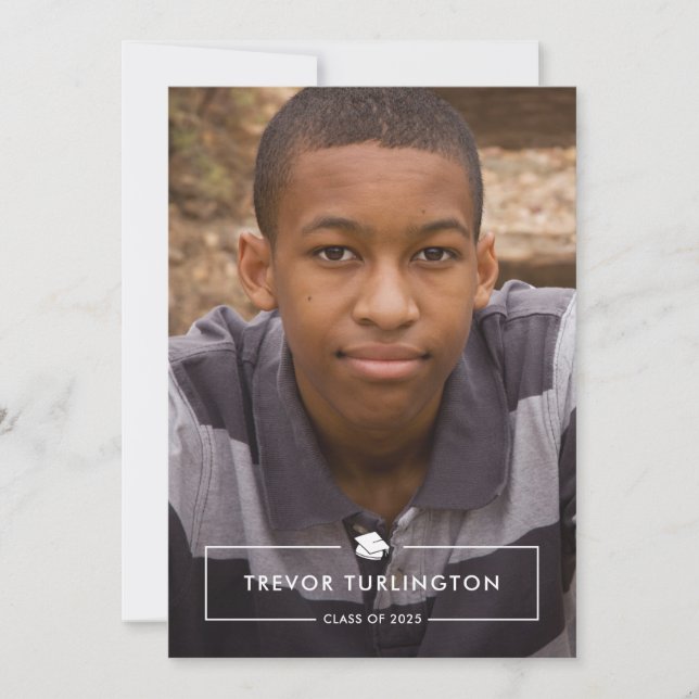 Invitation Superposition simple et moderne Photo Graduation P (Devant)