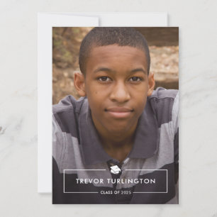 Invitation Superposition simple et moderne Photo Graduation P