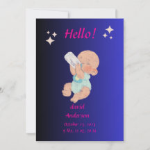 Invitation sur Baby shower nouveau-né personnalisé