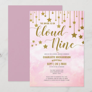 Invitation Sur Cloud Neuf Dreamy Pastel Fête des mariées rose