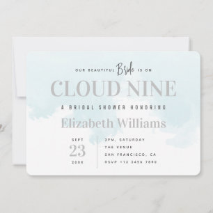 Invitation Sur Cloud Neuf Fête des mariées minimaliste modern