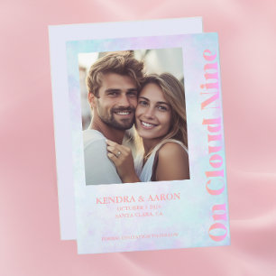 Invitation Sur Cloud Neuf Mariage Pastel Moderne Enregistrer 