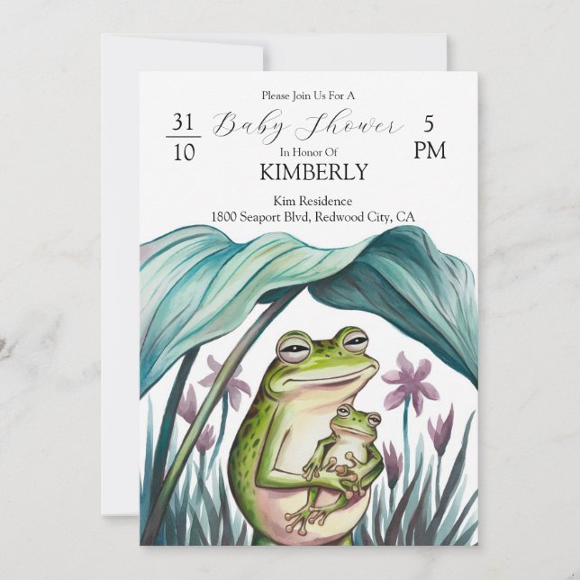 Invitation Sûr dans les bras de maman (Devant)