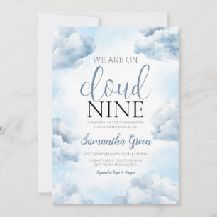 Invitation Sur le Baby shower Cloud 9
