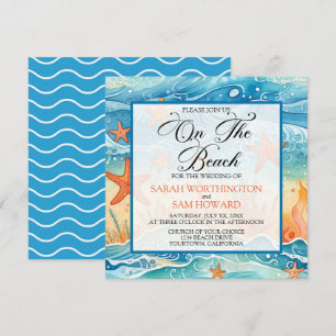 Invitation Sur Le Mariage De Plage