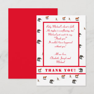 Invitation sur le thème des animaux assortis