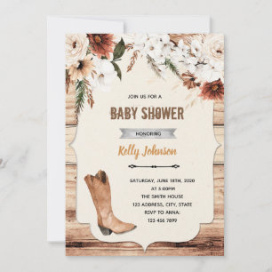 Invitation sur le thème western cowgirl boho