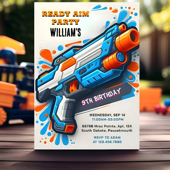 Invitation Sur l'équipe de l'armée mignonne Cool Neon Nerf 9e (Créateur téléchargé)