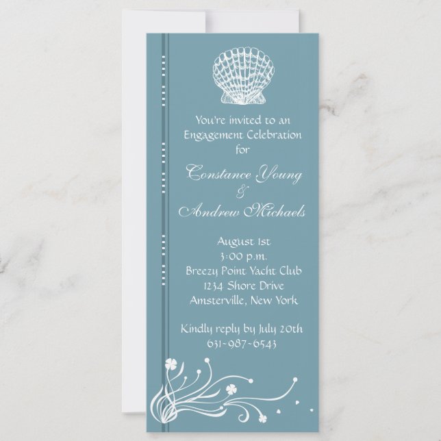 Invitation Sur l'invitation de la mer (Devant)