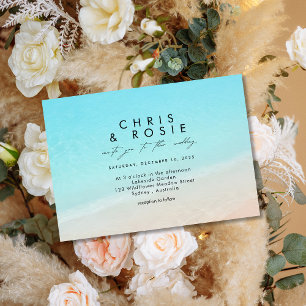 Invitation Sur l'invitation de mariage sur la plage