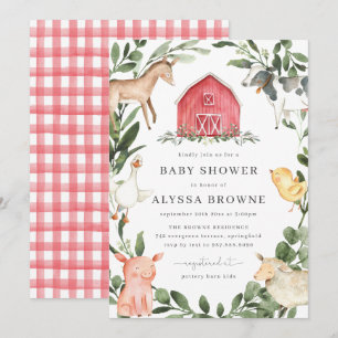 Invitation Sur L'Invitation Du Baby shower Agricole