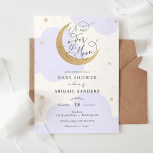 Invitation Sur l'invitation du Baby shower de violet de la lu