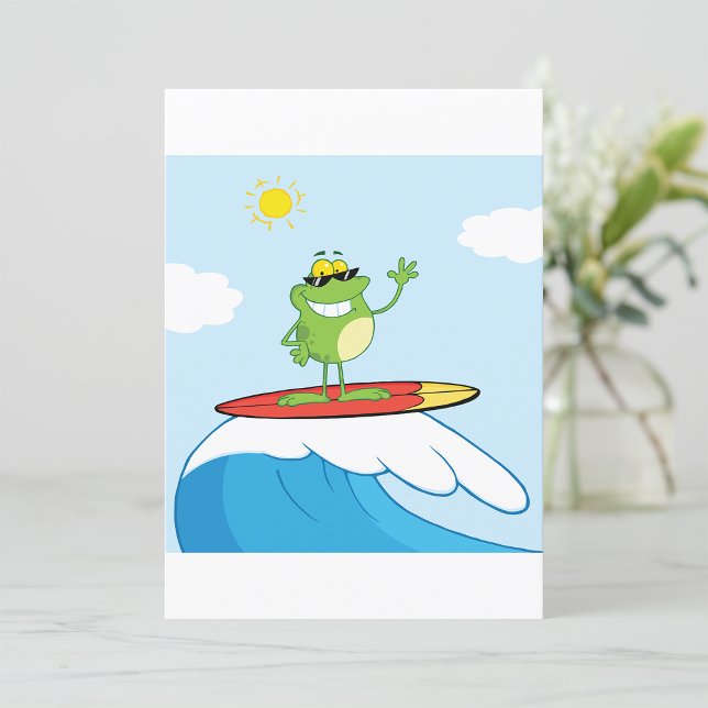 Invitation Surf de grenouille (Créateur téléchargé)