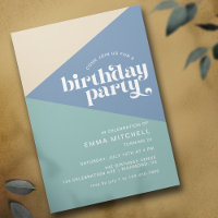 Surf moderne rétro Bleu | Beachy Birthday Party