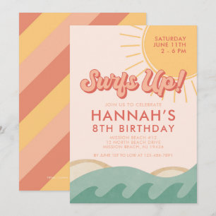 Invitation Surfer Fille Anniversaire Surf À Tout Âge Invitati